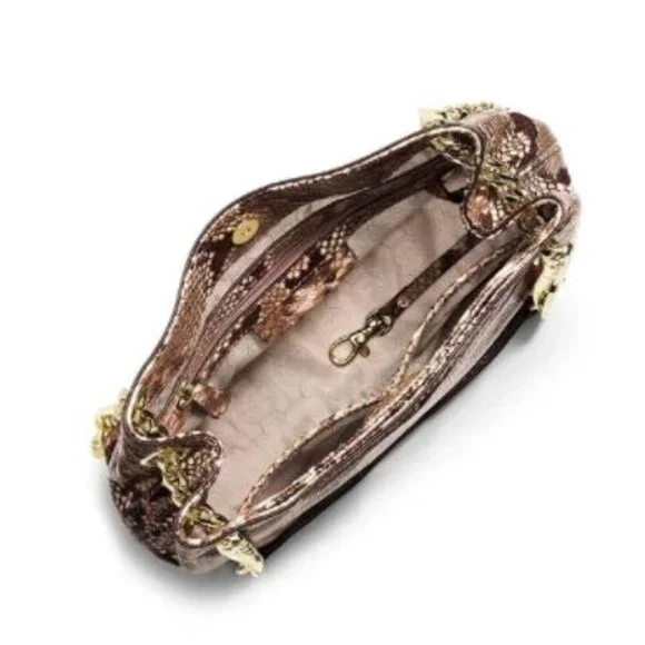 Michael Kors Jet Set Embossed Python Crossbody Purse With Chain Strap - Picture 2 of 2